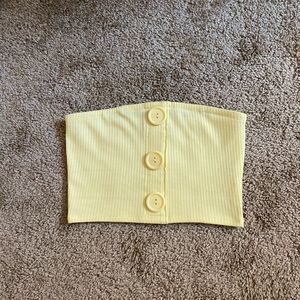 Urban Outfitters Yellow Button-down Tube Top XS